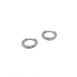 Argollas Lisas Plateadas 11mm - Vista 1