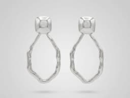 Zarcillos Hexagon Silver - Vista 2