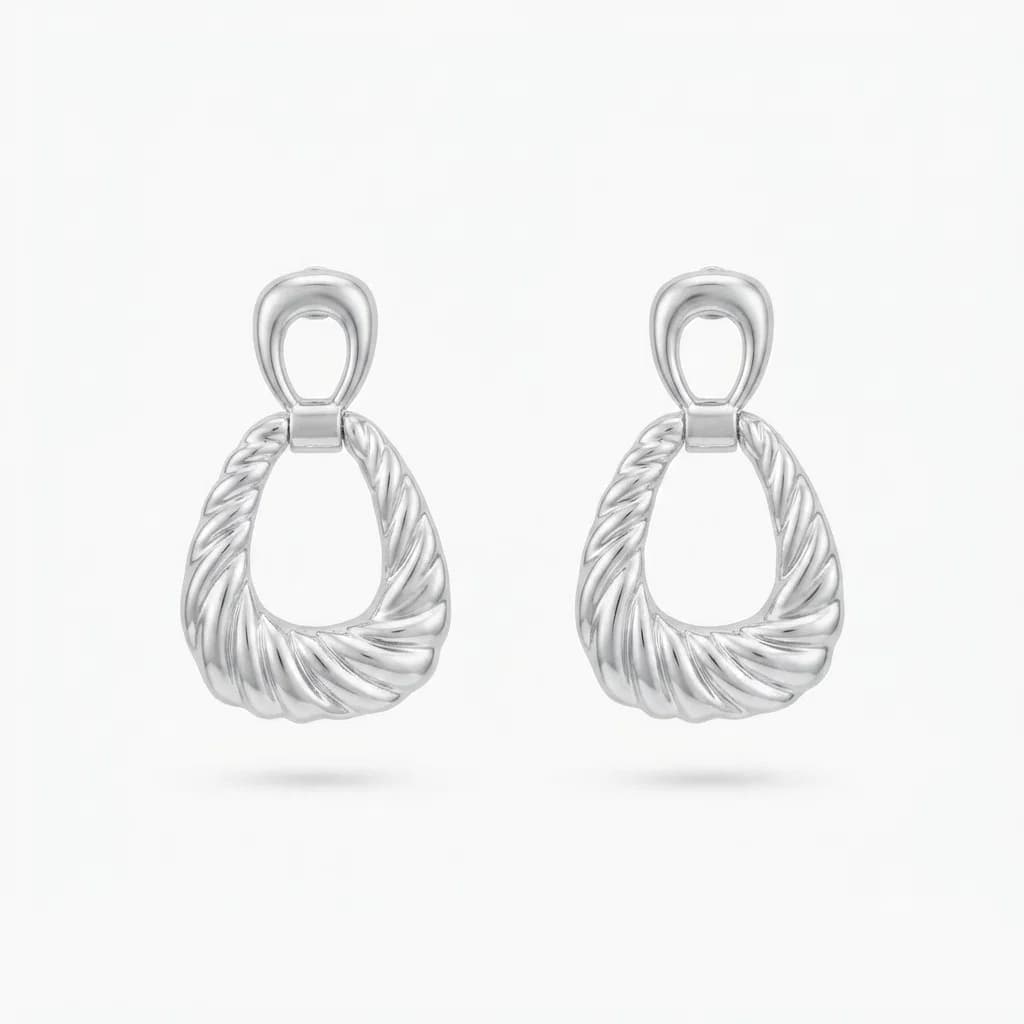Zarcillos Colgante Trenzado Silver - B.F. ADAMS Bisutería Fina