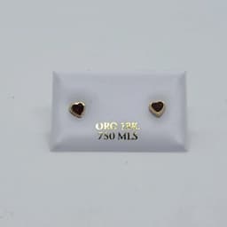 Zarcillos Corazón Rubí 18K - Vista 1