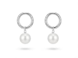 Zarcillos Aro Perla Silver - Vista 2