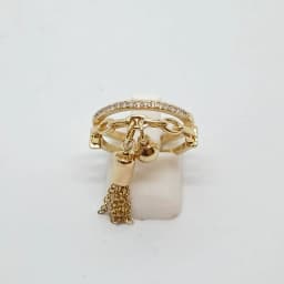 Anillo Doble Charms Dorado - Vista 2