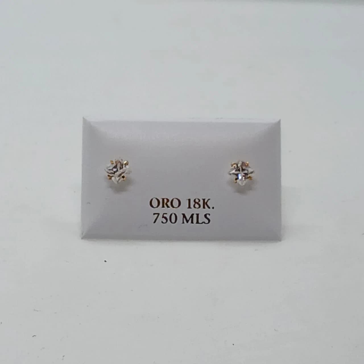 Zarcillos Abridores Destello Estrella Solitaria 18K - B.F. ADAMS Bisutería Fina