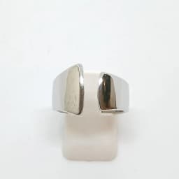 Anillo Asimétrico Plateado - Vista 4