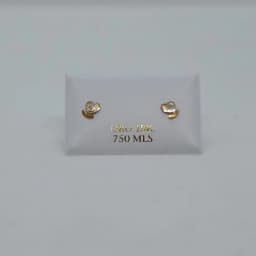 Zarcillos Abridores Corazón Pétalo 18K - Vista 1