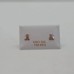 Zarcillos Abridores Osito Clásico Tous Oro Blanco 18K  - Vista 2