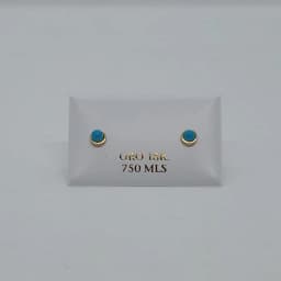 Zarcillos Abridores Punto Turquesa 18K - Vista 1