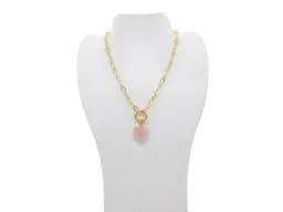 Collar Eslabones Corazon de Perla - Vista 3