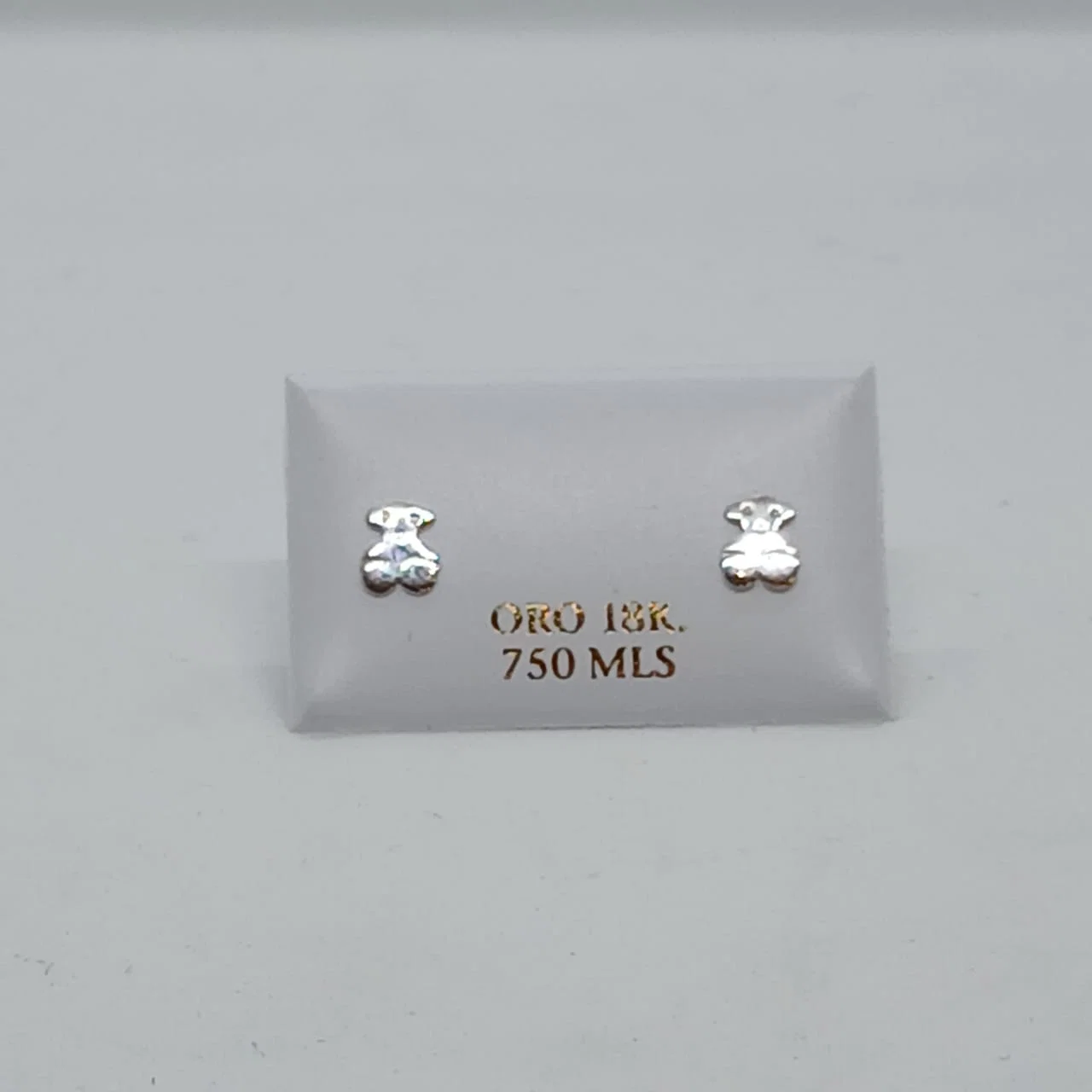 Zarcillos Abridores Osito Clásico Tous Oro Blanco 18K  - B.F. ADAMS Bisutería Fina