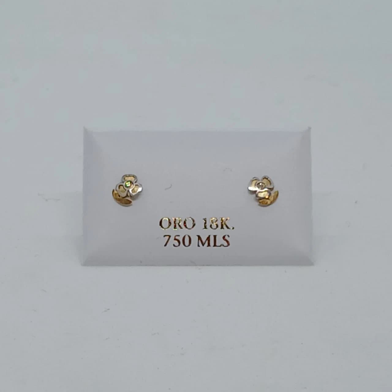 Zarcillos Abridores Flor de Tres Pétalos 18K - B.F. ADAMS Bisutería Fina
