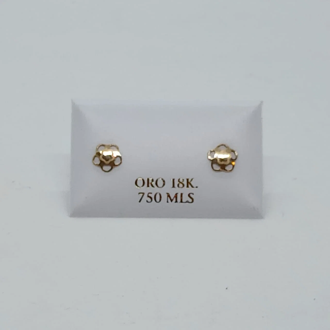 Zarcillos Abridores Flor Corona 18K - B.F. ADAMS Bisutería Fina