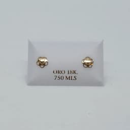 Zarcillos Abridores Flor Corona 18K - Vista 1