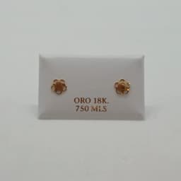 Zarcillos Abridores Flor Corona 18K - Vista 2