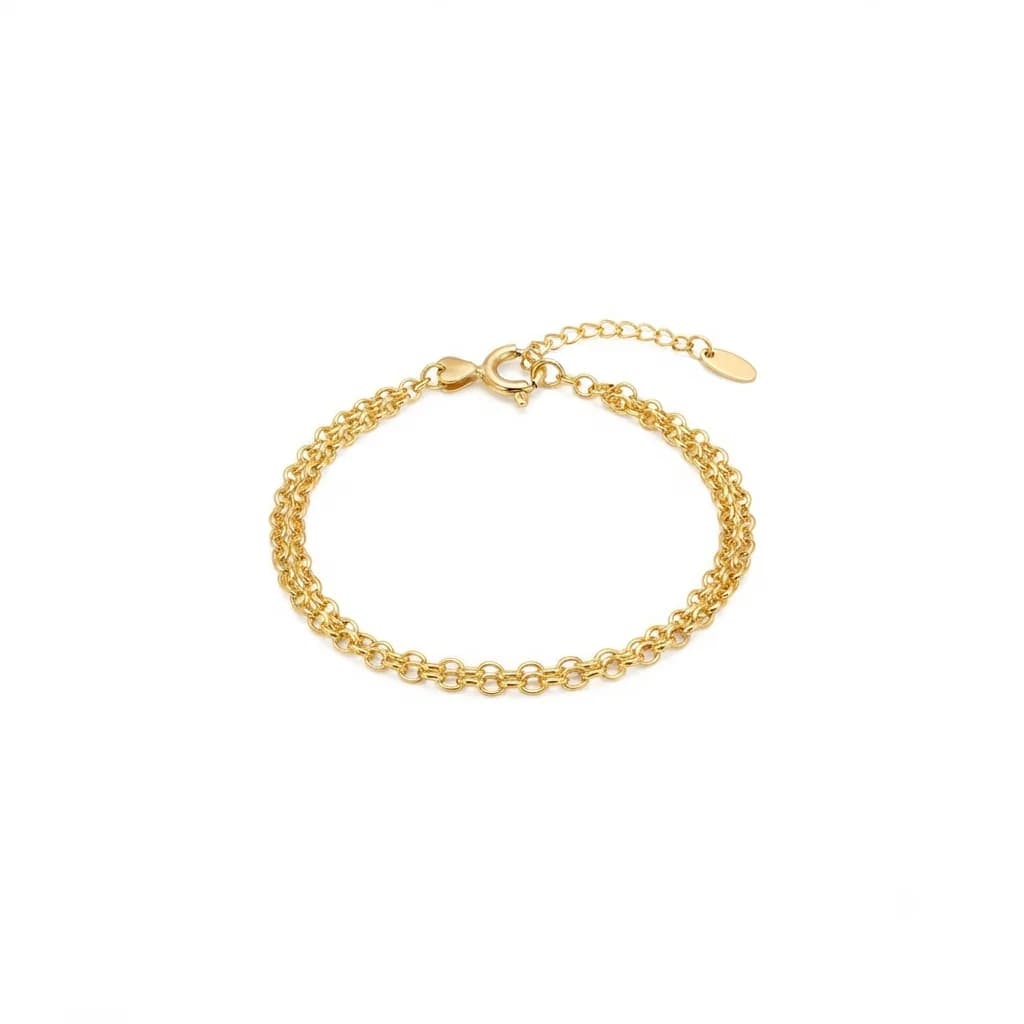 Pulsera Doble Cadena - B.F. ADAMS Bisutería Fina