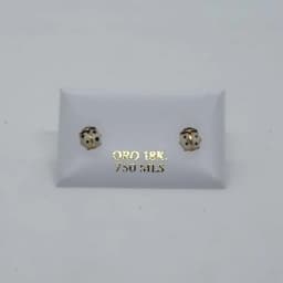 Zarcillos Abridores Mariquita Blanca 18K - Vista 1
