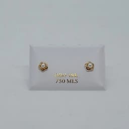 Zarcillos Abridores Flor de Perla 18K - Vista 1