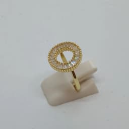 Anillo Aro Baguette Dorado - Vista 2