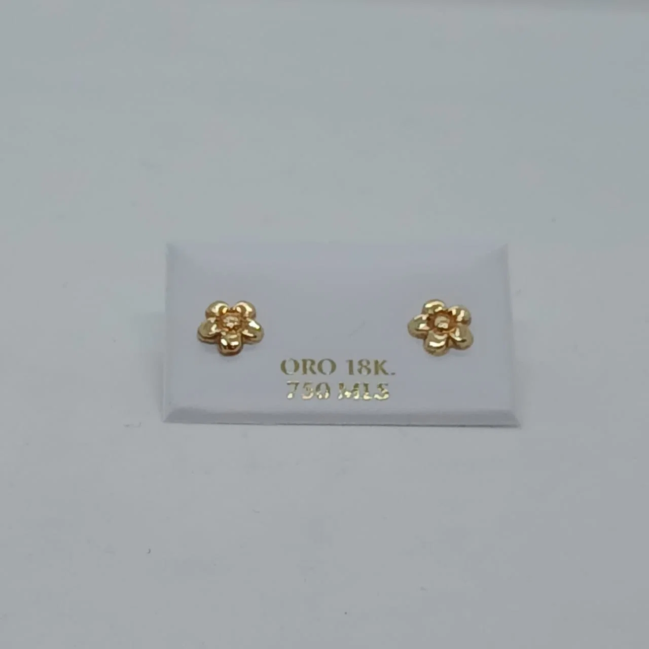 Zarcillos Flor de Oro 18K - B.F. ADAMS Bisutería Fina