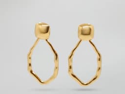 Zarcillos Hexagon Gold - Vista 2
