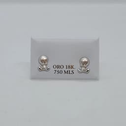 Zarcillos Oro Blanco 18K Piolin  - Vista 1