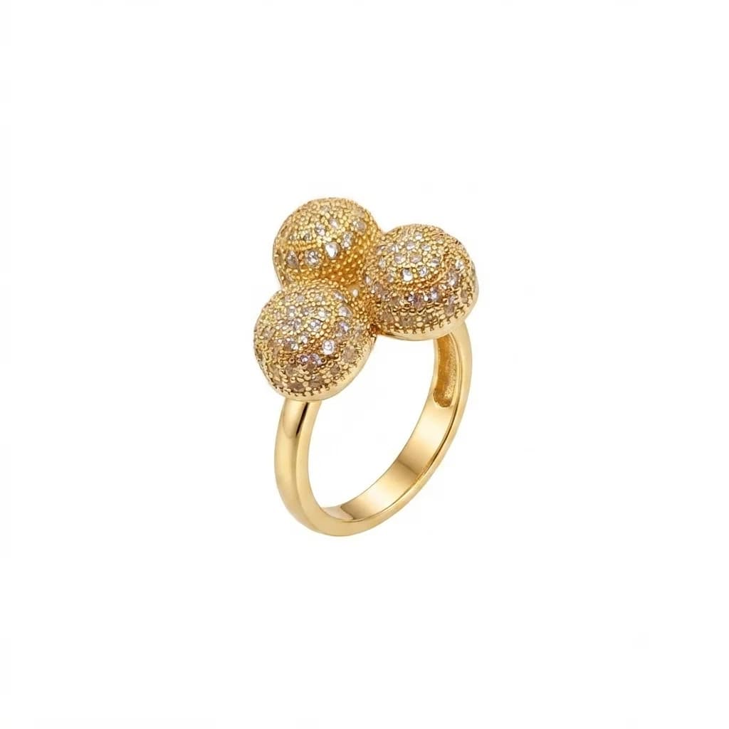 Anillo Tri Bolas de Fuego - B.F. ADAMS Bisutería Fina