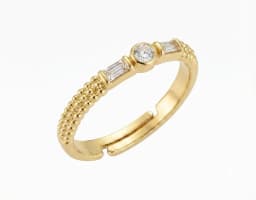 Anillo Textura y Baguettes - Vista 1