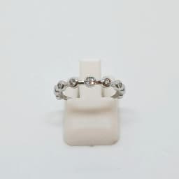 Anillo Cintillo Biseles Plateado - Vista 3