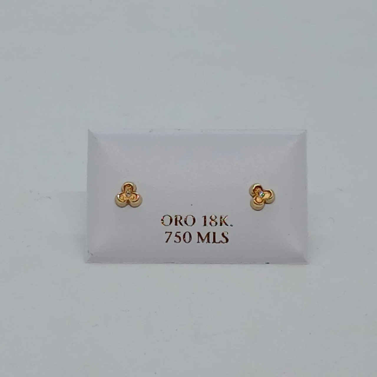 Zarcillos Abridores Trébol Brillante 18K - B.F. ADAMS Bisutería Fina
