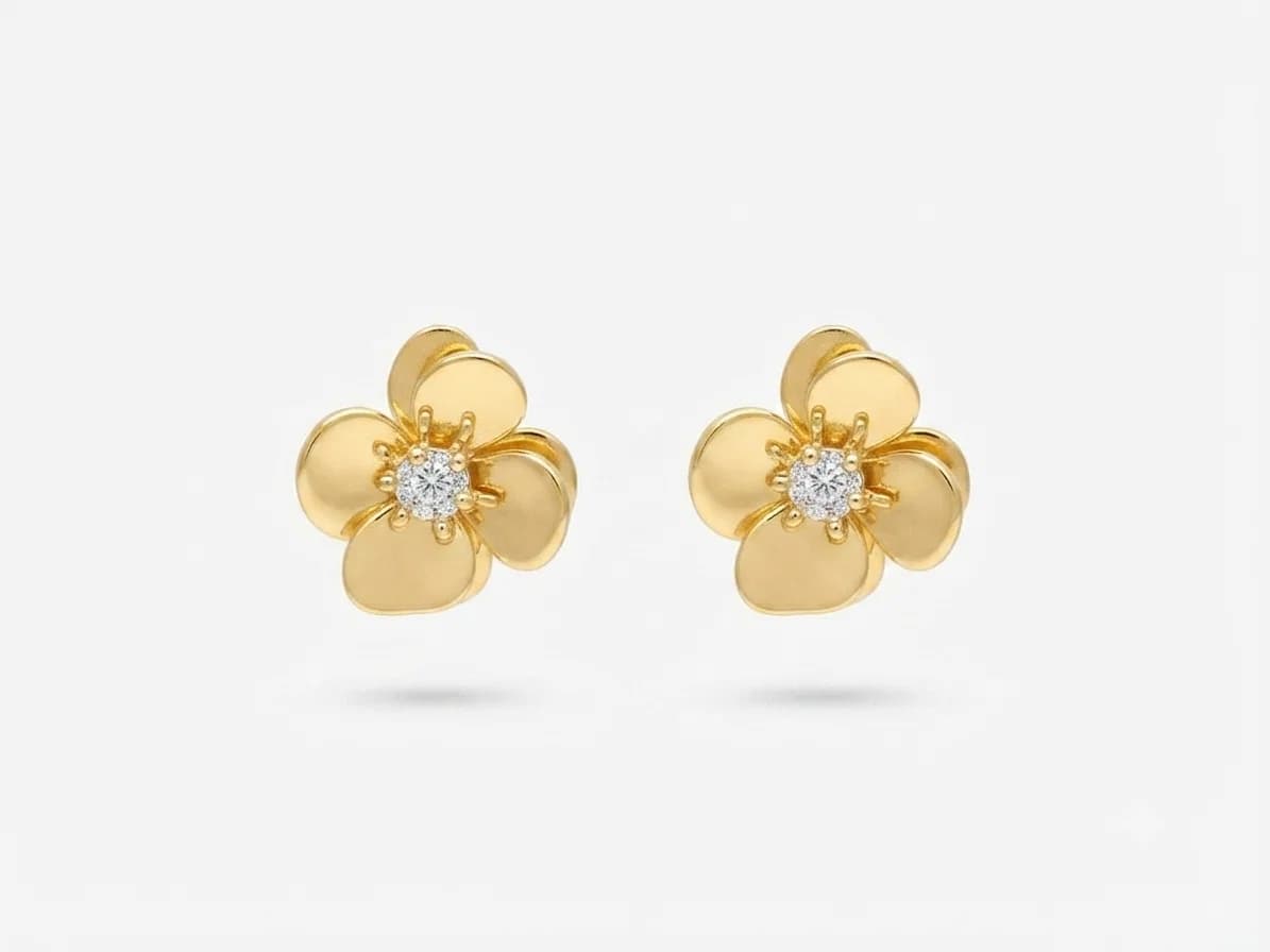 Zarcillos Mid Flor Zircon  - B.F. ADAMS Bisutería Fina