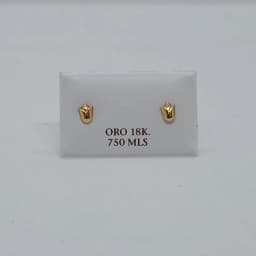 Zarcillos Abridores Rosca Capullo Dorado 18K - Vista 1