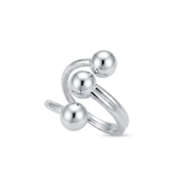 Anillo Triple Esfera Plateado - Vista 1