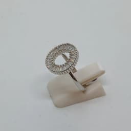 Anillo Aro Baguette Plateado - Vista 2