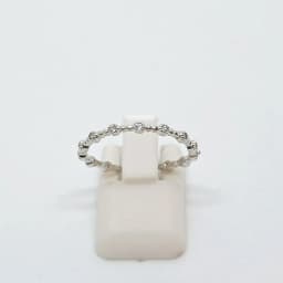 Anillo Cintillo Esferas Brillantes Plateado - Vista 3