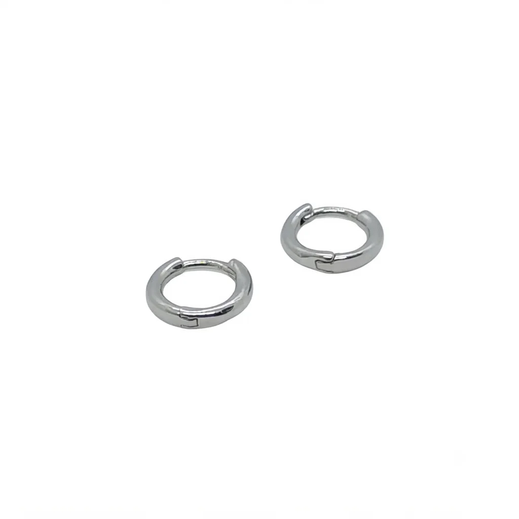 Argollas Lisas Plateadas 13mm - Argollas - B.F. ADAMS Bisutería Fina