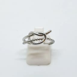 Anillo Nudo Doble Textura - Vista 2