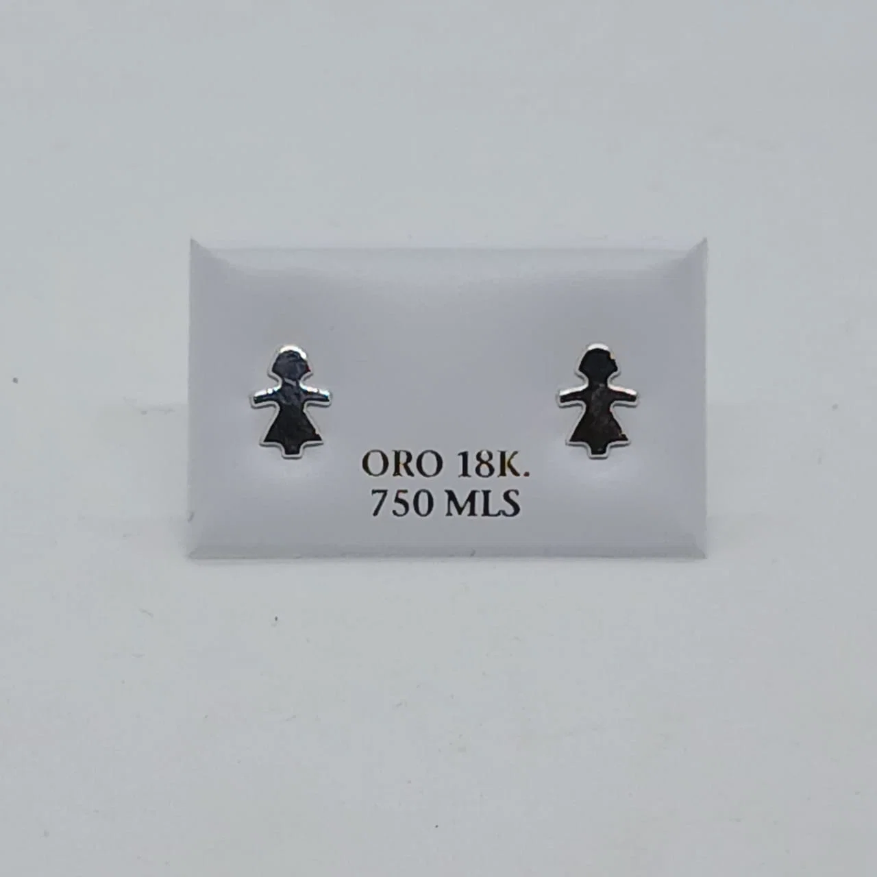 Zarcillos Muñequita Oro Blanco 18K - Zarcillos - B.F. ADAMS Bisutería Fina