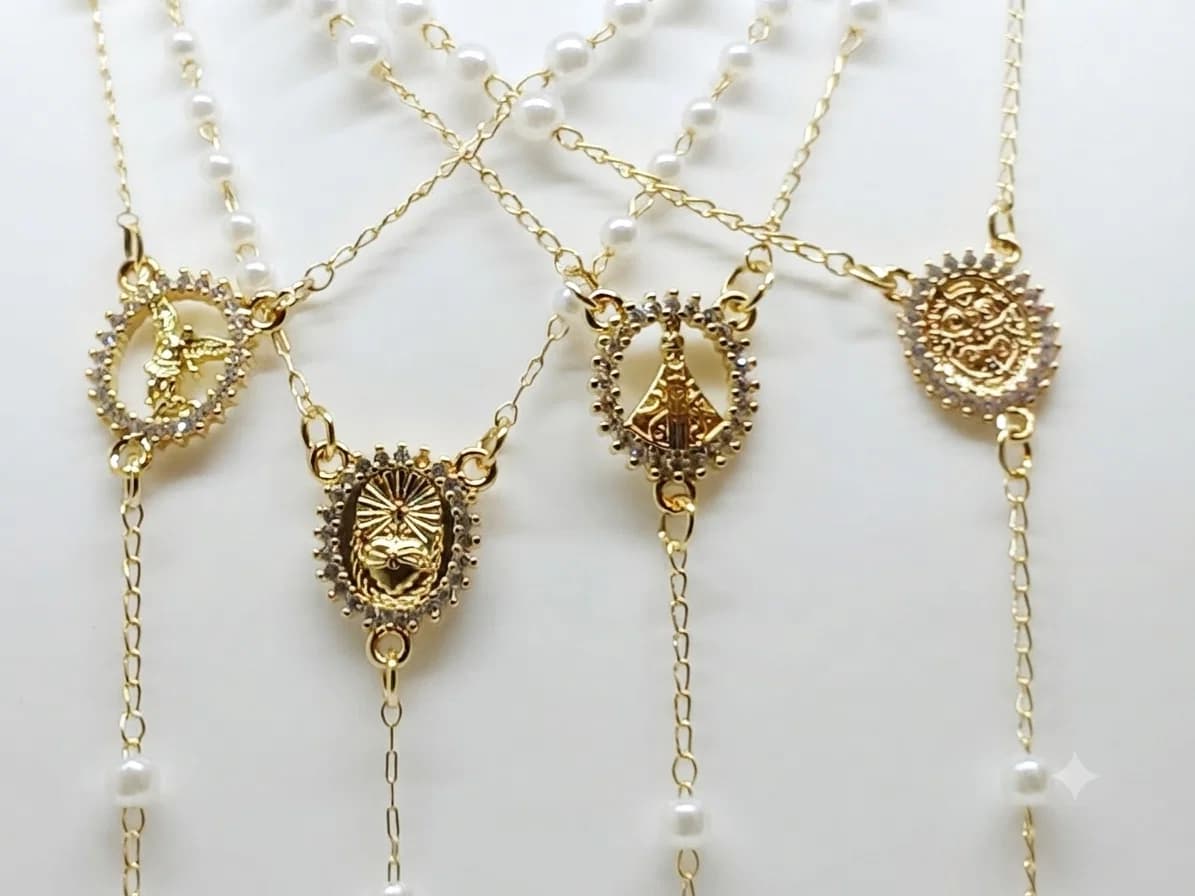 Collar Rosarios con Perlas - Collares - B.F. ADAMS Bisutería Fina