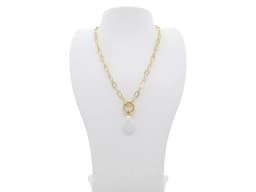 Collar Eslabones Corazon de Perla - Vista 5