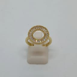 Anillo Aro Baguette Dorado - Vista 3