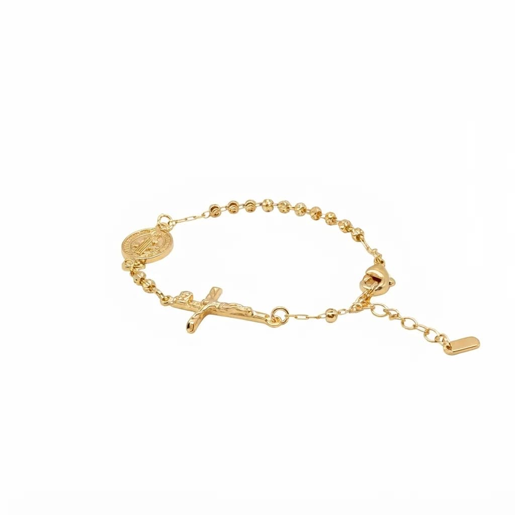 Pulsera Rosario Dorada - B.F. ADAMS Bisutería Fina