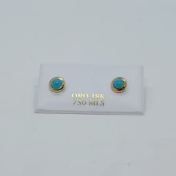 Zarcillos Abridores Gota Turquesa 18K - Vista 1