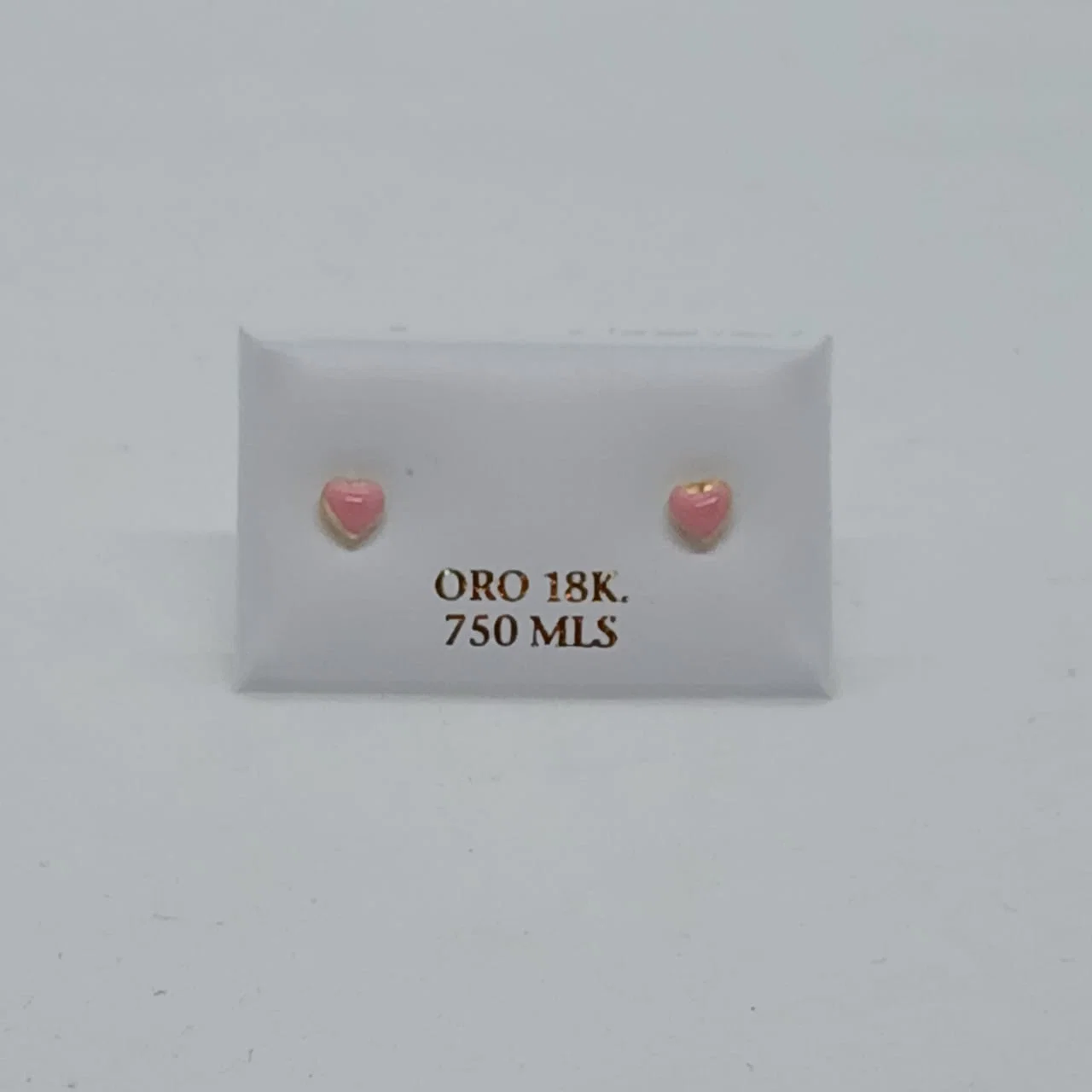 Zarcillos Corazón Rosa 18K - B.F. ADAMS Bisutería Fina